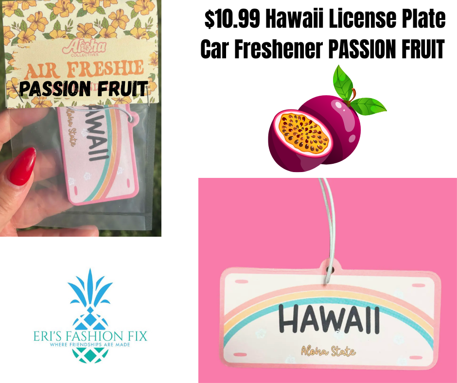 Aloha Hawaii License Plate, Car Freshener
