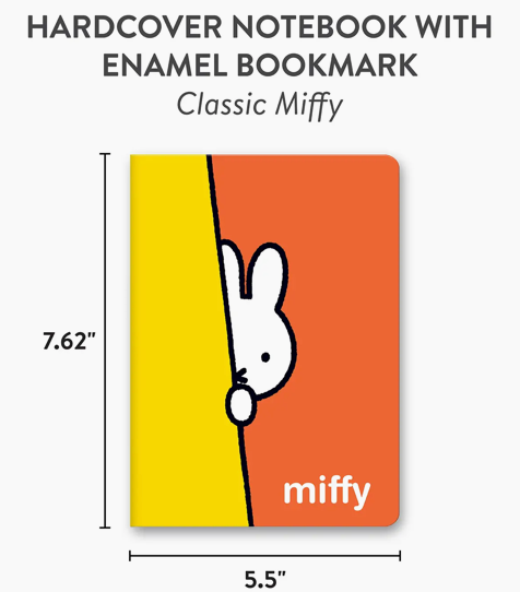 Miffy Hard Cover Notebook with Enamel Book Mark
