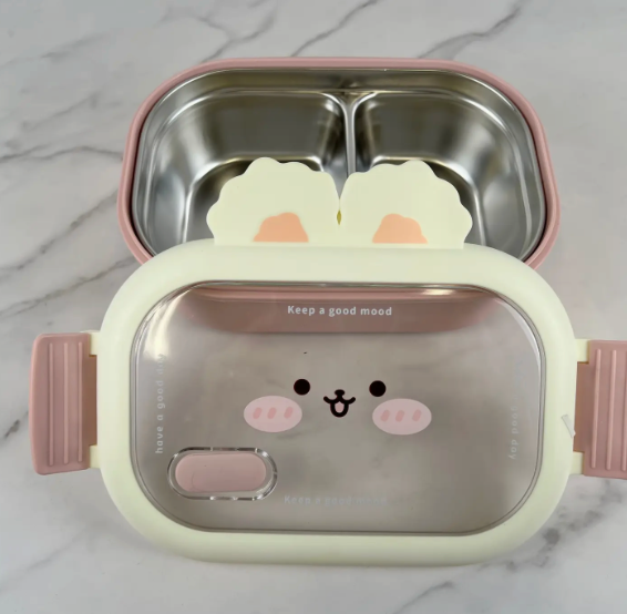 UT Rabbit Bunny Lunch Box with Stainless Steel Interior Lining
