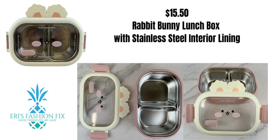 UT Rabbit Bunny Lunch Box with Stainless Steel Interior Lining