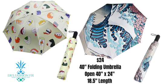 UT Folding Umbrella 40" x  24"
