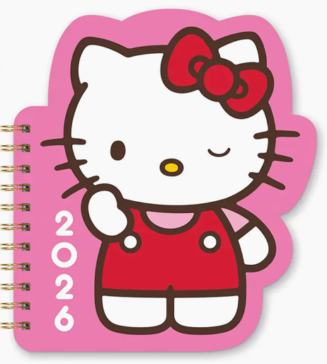 2026 Hello Kitty Playful Pink Die-Cut Weekly Planner