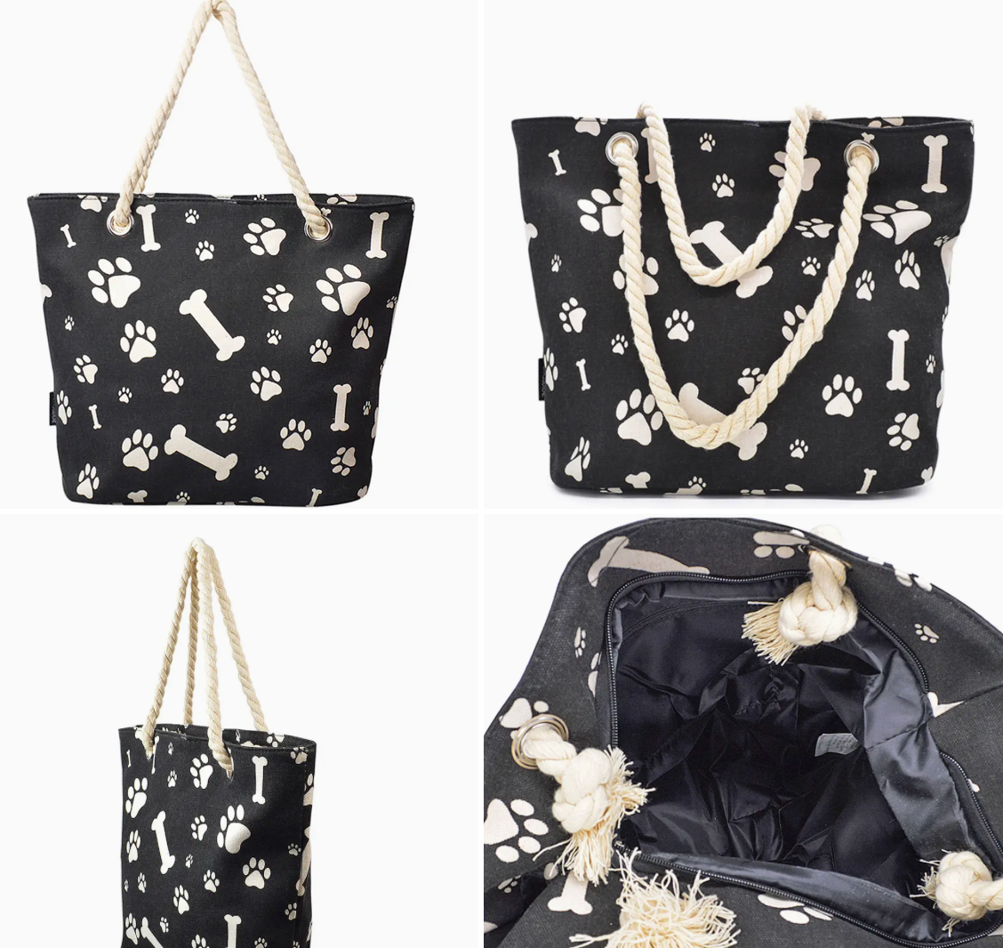 JO Paw Bone Print Tote Bag